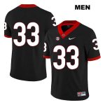 Men's Georgia Bulldogs NCAA #33 Robert Beal Jr. Nike Stitched Black Legend Authentic No Name College Football Jersey YAK8554KP